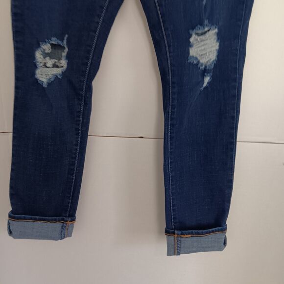 Levi 311 Shaping Women Jean Sz 30 Skinny Straight Stretch Destroyed Cuffed 32x29 - Picture 3 of 5